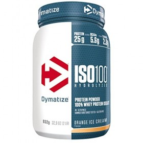 Dymatize ISO 100 Hydrolyzed Orange Ice Cream 932g - Hydrolysat de Protéines de Whey + Poudre dIsolat