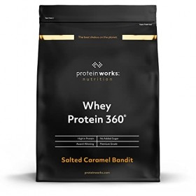 Protéine Whey 360 en poudre | Caramel Salé | Sans sucre ajouté et à faible teneur en matières grasses | Mélange de protéines 