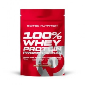 Scitec Nutrition 100% Whey Protein Professional avec des acides-aminés clés et des enzymes digestives, sans gluten, 1000 g, C