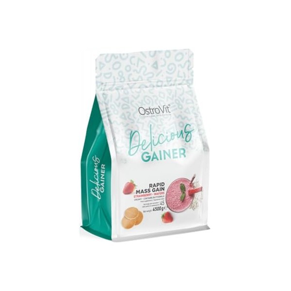OstroVit Delicious Gainer 4500g Fraise Wafers