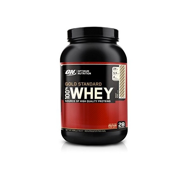 Optimum Nutrition 100% Whey Gold Standard, 2 LB Vanilla Ice Cream 