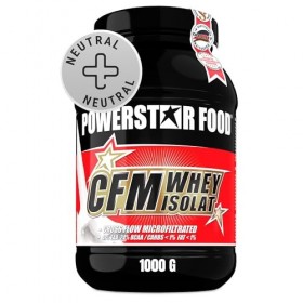 Powerstar 100% CFM WHEY ISOLATE 1kg | 96,5% Protéine s.s. | Poudre de protéine pour la musculation | Fabrication allemande | 