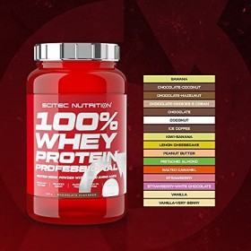 Scitec Nutrition 100% Whey Protein Professional avec des acides-aminés clés et des enzymes digestives, Ne contient pas de suc