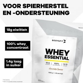 Body&Fit Whey Essential Banana pour le renforcement musculaire et la récupération musculaire - Protéine de lactosérum 2500 g