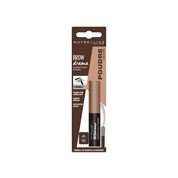 GEMEY MAYBELLINE New York Brow Drama Shaping Chalk Poudre à Sourcils 130 Deep Brown