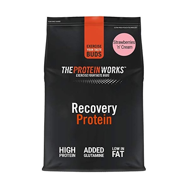 Protéine Récupération Musculaire - Recovery Protein - THE PROTEIN WORKS - Fraise - 2kg