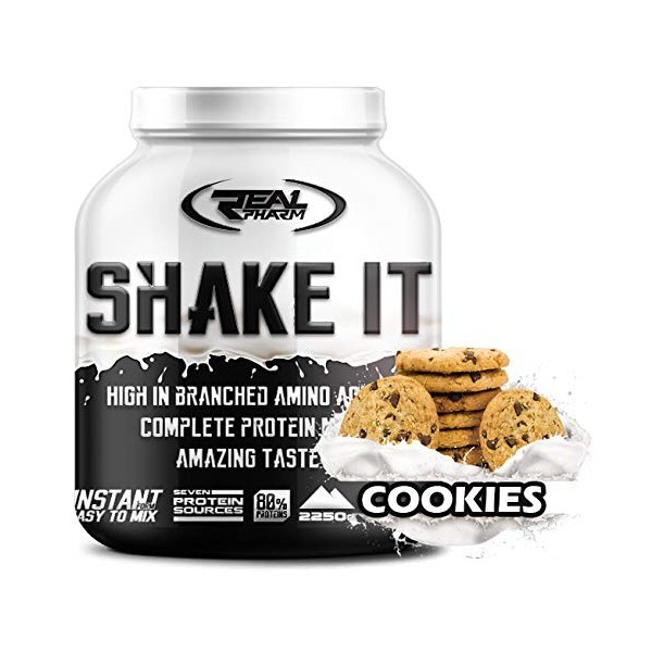 Real Pharm Shake It Melange de proteines + amino acides Biscuit, 2250g 