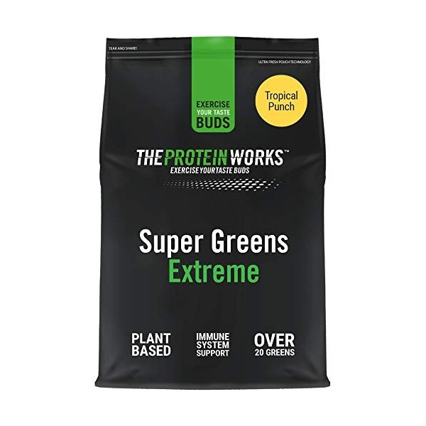 THE PROTEIN WORKS Super Greens Extreme Powder | 20 légumes verts différents | Aide à protéger votre système immunitaire | Veg