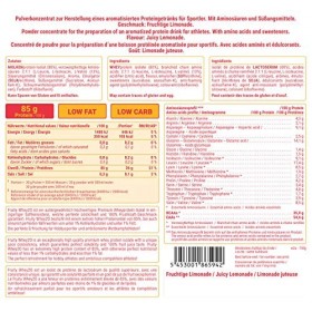 PEAK Fruity wHey2O - 750g Goût Juicy Lemonade I isolat de lactosérum I clear whey I BCAA I solubilité parfaite I renforcement
