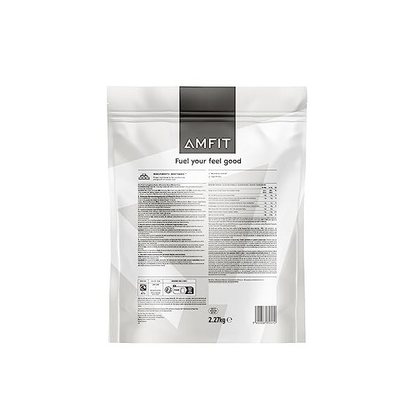 Marque Amazon - Amfit Nutrition TOTAL, poudre de protéine de lactosérum, saveur de lait frappé à la banane, 75 portions, 2.27