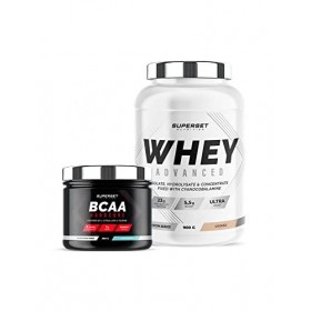 Superset Nutrition | Programme Galbe Musculaire - 100% Whey Proteine Advanced 900g Cookies - Bcaa Hardcore Tutti Frutti | Per