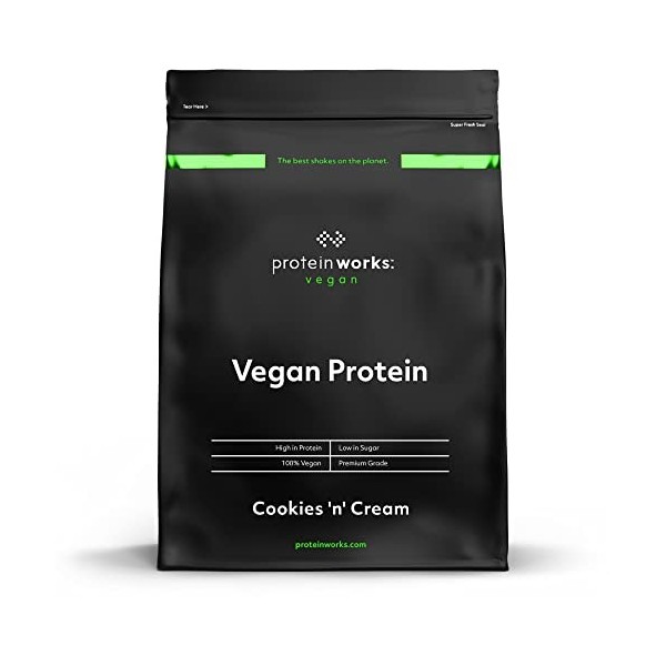 Protein Works - Protéine Végane | 25g de protéines végétales | Qualité première | Shake de protéines végétales | 66 Servings 