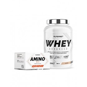 Superset Nutrition | Programme Prise De Muscle Sec Débutant - 100% Whey Proteine Advanced 900g Cookies - Amino Max | Gagne en
