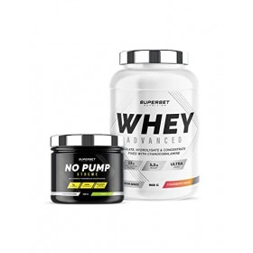 Superset Nutrition | Programme Fitness Energie - 100% Whey Proteine Advanced 900g Mangue Fraise - No Pump Xtreme Mojito | Boo