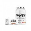 Superset Nutrition | Programme Prise De Muscle Sec Débutant - 100% Whey Proteine Advanced 900g Mangue Fraise - Amino Max