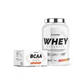 Superset Nutrition | Programme Muscle Recovery - 100% Whey Proteine Advanced 900g Mangue Fraise - Bcaa Xtreme | Récupération 