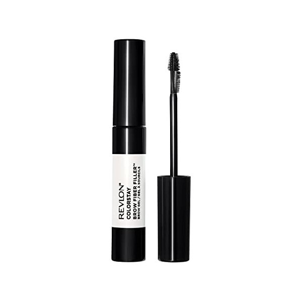 Revlon Colorstay, Crayon Sourcils Brow Fiber Filler N303 Medium Brown, Brosse Embout 2en 1 pour Sculpter le Sourcil et Discip