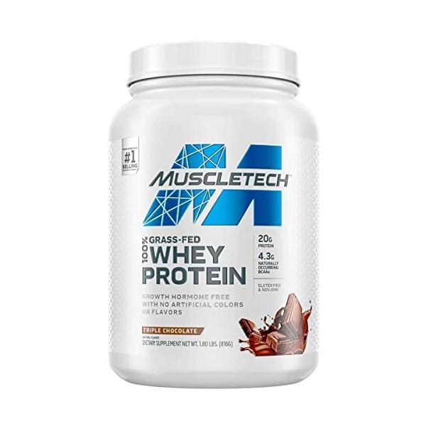 Grass-Fed 100% Whey Protein, Triple Chocolate - 816g