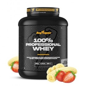 BIGMAN | 100% PROFESSIONNEL WHEY 2KG FRAISE DARGENT | PROTÉINE MICRO FILTRADE À débit croisé | CONCENTRATION HAUTE DE BCAA