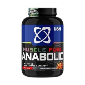 USN Muscle Fuel Anabolic Caramel Cacahuète Tout-en-un Shake de Protéines en Poudre 2kg : Poudre protéinée anabolique pour l