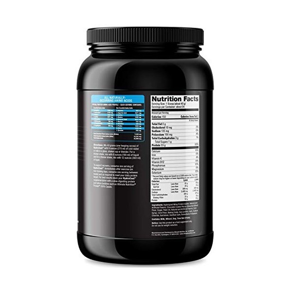 Ultimate Nutrition HydroCool Hydrolyzed Whey Protein Isolate Powder with No Bloating - Fat and Gluten Free, Rapid Absorption,