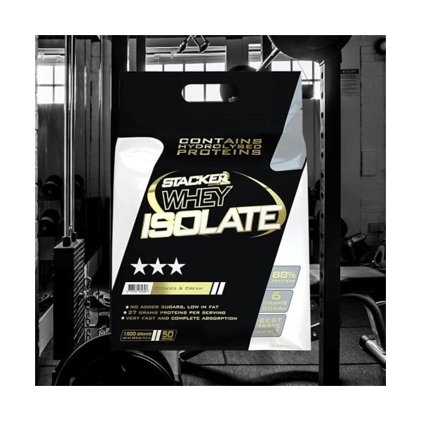 Stacker2 Whey Isolate 1500g Cookies et crème