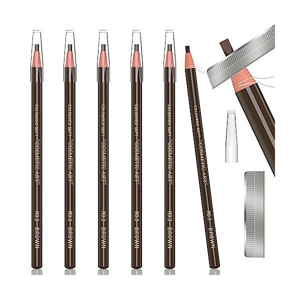 White Waterproof Eyebrows Pencil Tattoo Makeup And Microblading Supplies Kit-Permanent Eye Brow Liners In Waterproof Eyebrow 