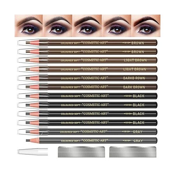 White Waterproof Eyebrows Pencil Tattoo Makeup And Microblading Supplies Kit-Permanent Eye Brow Liners In Waterproof Eyebrow 