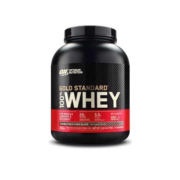 Optimum Nutrition Gold Standard 100% Whey, Poudre de Protéines pour Construction et Récupération Musculaire, avec Glutamine e