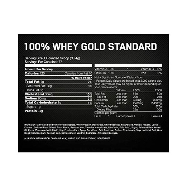 Optimum Nutrition - 100% Whey Gold Standard - Pot de 2,3 Kg