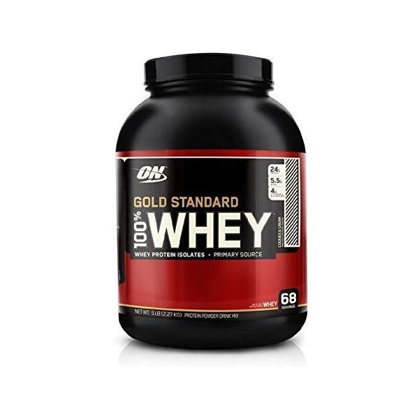 Optimum Nutrition 100 % Whey Gold Standard, Cookies and Cream, 5 LB by Optimum Nutrition