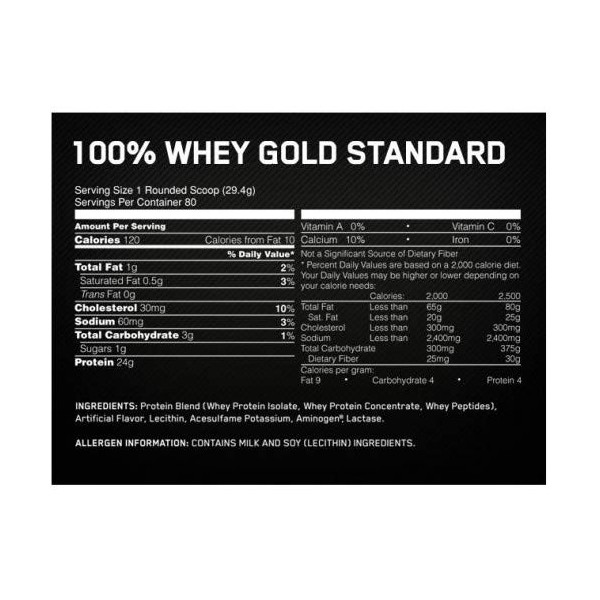 OPTIMUM NUTRITION 100% WHEY GOLD STANDARD 2,27 KGS - BISCUITS ET CRÈME