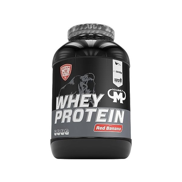 Mammut Nutrition Whey Protein, Banane, petit-lait, protéines, shake de protéines, 3000 g