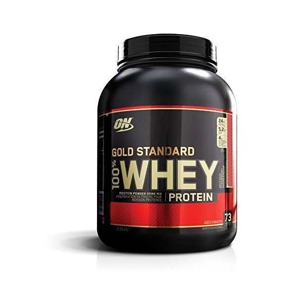 Optimum Nutrition 100 % Whey Gold Standard, Delicious Strawberry, 5-Pound by Optimum Nutrition