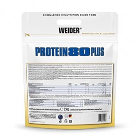 WEIDER Protein 80 Plus protéine en poudre, Vanille, faible teneur en glucides, mélange de lactosérum de caséine multi-composa