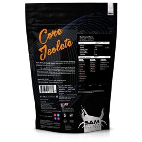 QURA SamFit Pro Core Isolat de lactosérum non aromatisé | 1 kg | 1 kg | 25 g de protéines | 0 g de sucre ajouté | 0 g de grai