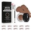 Kit de pochoirs pour sourcils Ofanyia Professional Brow Pommade avec 10 pochoirs pour sourcils, applicateur éponge et pinceau