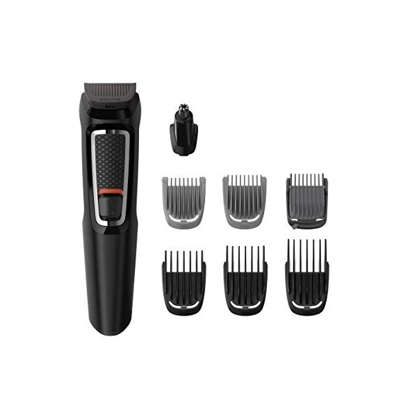 Philips Multigroom Série 3000, Tondeuse Multi-styles 8-en-1 pour Visage, Cheveux et Corps avec Technologie DualCut Modèle MG