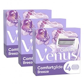 Gillette Venus Comfortglide Breeze Recharges De Lames X4, Pour Femme, À 3 Lames