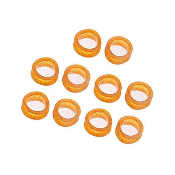 B Baosity 10pcs Anneau Ciseaux Coiffure en Silicone - Orange