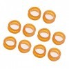 B Baosity 10pcs Anneau Ciseaux Coiffure en Silicone - Orange