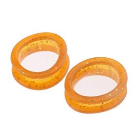 B Baosity 10pcs Anneau Ciseaux Coiffure en Silicone - Orange