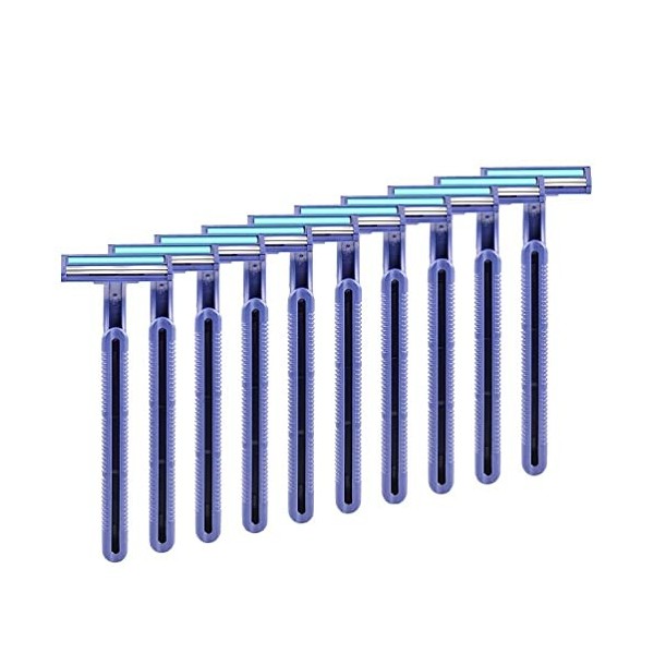 Lot de 10 rasoirs jetables en acier inoxydable pour épilateur de tête et barbe pour femme