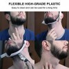 Yctze Barbe Shaper Outil en Plastique Flexible pour Hommes avec Bandeau Élastique, Guide de Coupe du Décolleté Réglable - Pré