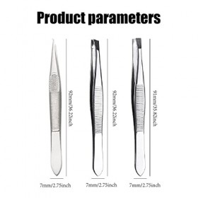 Pinces à Épiler Professionnelles WeddHuis - Pointe Oblique Améliorée en Acier Inoxydable pour Sourcils, Poils Incarnés & Écha