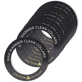 Colliers Chauffe-Cire, 10 Pièces, Anneau de Protection Universel pour Chauffe-Cire, Papier de Protection de Nettoyage, Access
