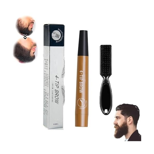 Elmyse Stylo de remplissage de barbe, kit de stylo de remplissage de barbe, stylo de remplissage de barbe, stylo de remplissa