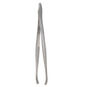 Droagoct Pince à épiler Sourcils Acier Carbone Pointe 9cm Couleur Argent