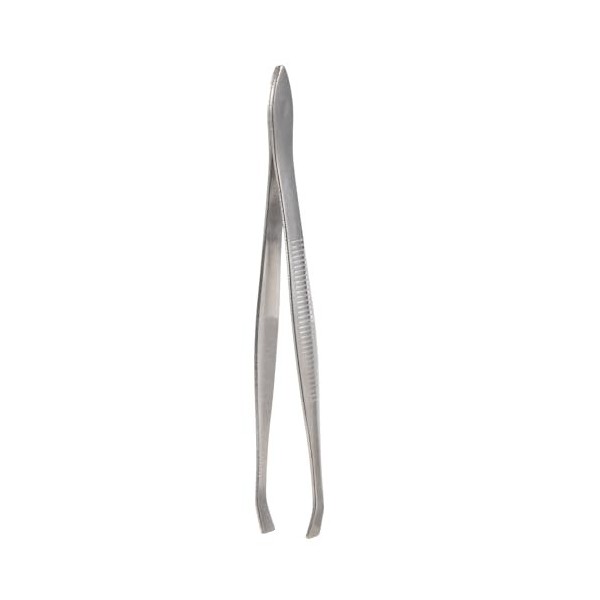 Droagoct Pince à épiler Sourcils Acier Carbone Pointe 9cm Couleur Argent