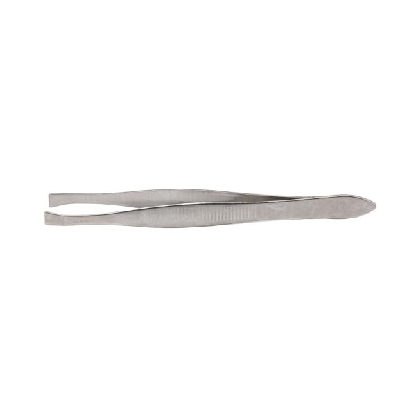 Droagoct Pince à épiler Sourcils Acier Carbone Pointe 9cm Couleur Argent